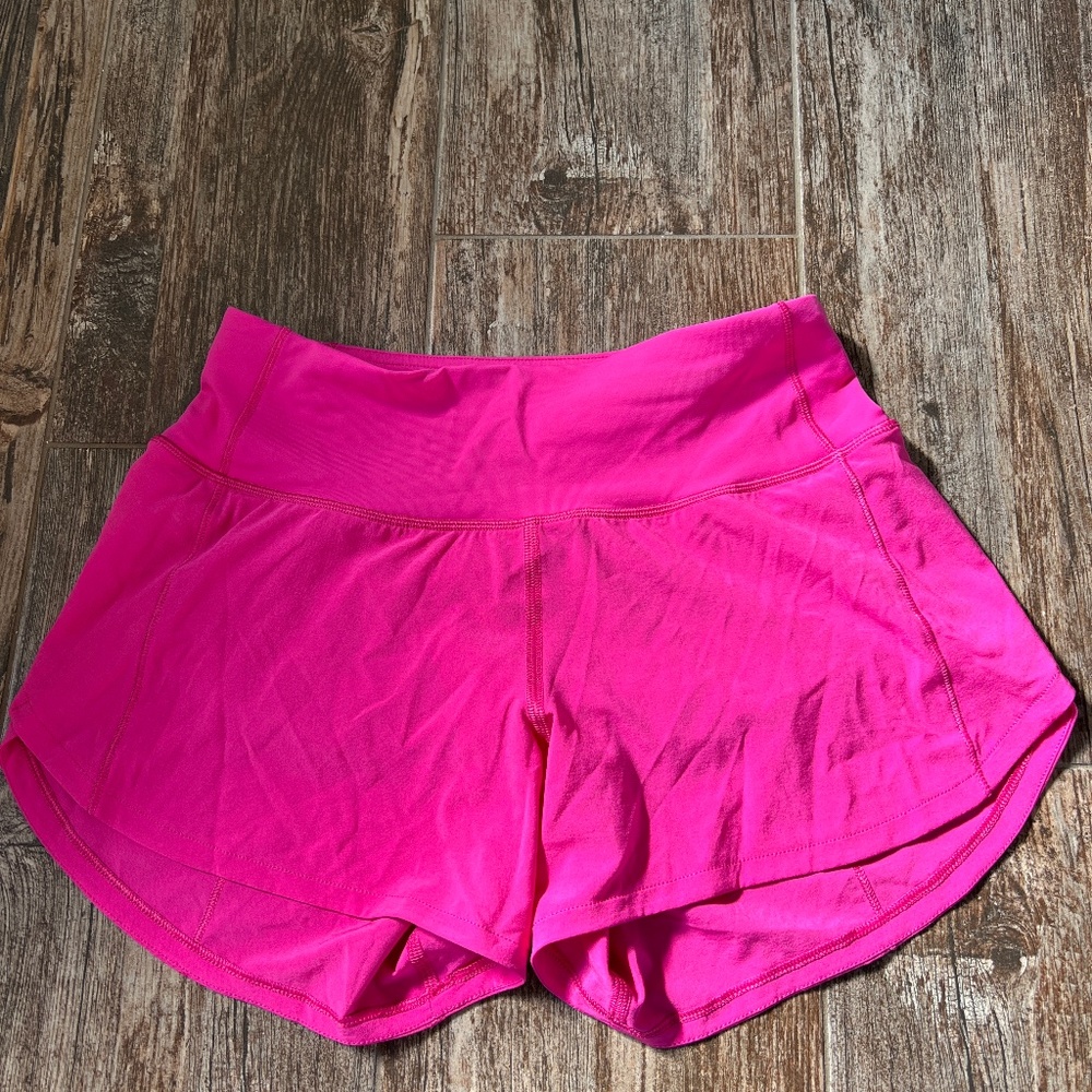 Lululemon Speed Up Sonic Pink shorts size 0